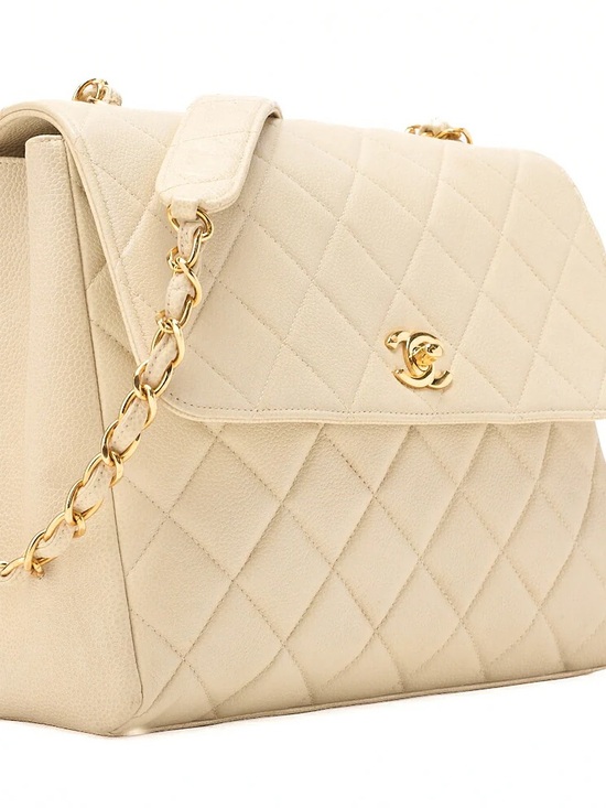 CHANEL Handbags - CHANEL Matelasse Square Chain Shoulder Bag – Beige